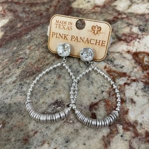 NWT Pink Panache Silver Hoop Earrings